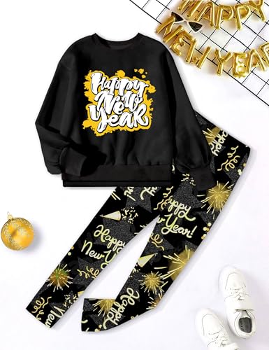 Image of Girls Clothes, Girls Outfits Tie Dye Sweatshirt Tops and Leggings Sweatpants 2 Piece Fall Winter Clothes Set 6-16T
