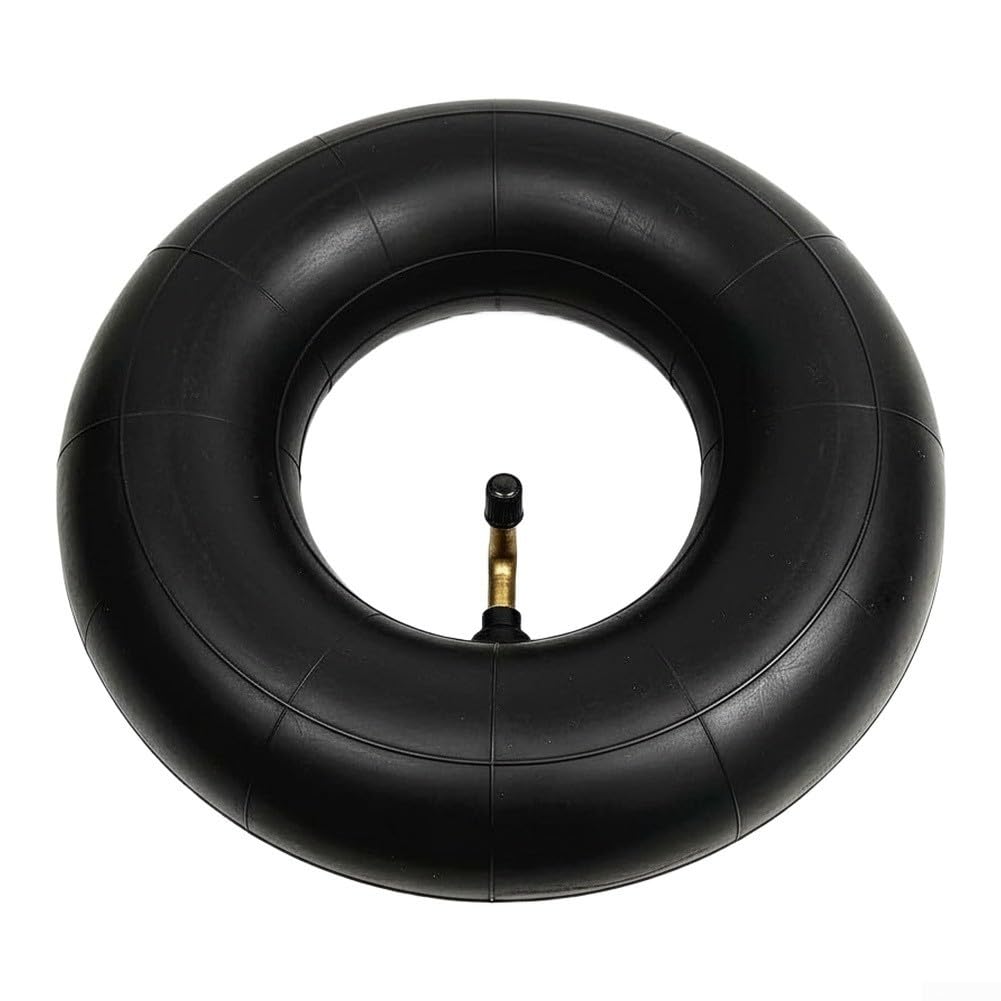 Pneumatico in gomma resistente 4.10/3.50-4 e camera d'aria rinforzata per tosaerba, carrelli da golf, carriole, 25,4 cm, diametro esterno nero, adatto per 4