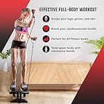 Nordic Lifting Mini Stepper & Stair Climber Machine - w/Resistance Bands Set & Non-Slip Foot Pads - Durable Construction with 330 LBS Weight Capacity - LCD Monitor - Image 4