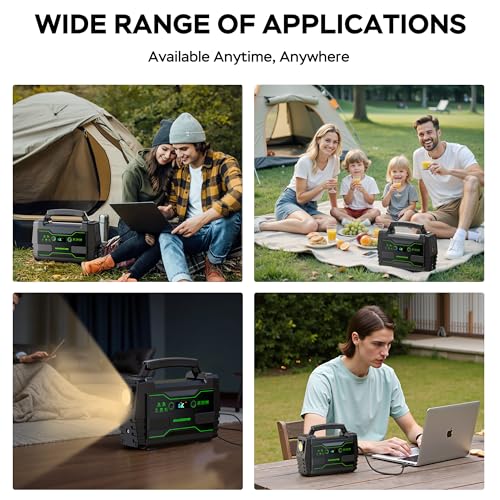 Image of MARBERO Portable Power Station 155Wh Camping Solar Generator 100W with AC DC and USB Outputs LED Fast Charge for Outdoor Adventure Hiking RV Home Blackout Backup CPAP Emergency (Solar Panel Optional)