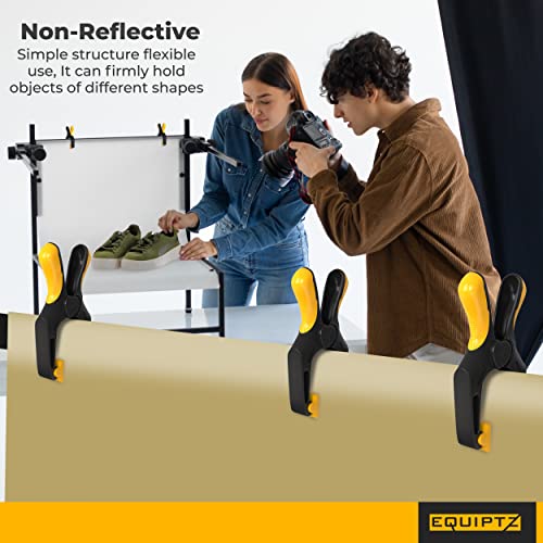 EQUIPTZ Spring Clamps 4 inch - 10 Pack Plastic Clamps for Pool Cover, Tarps, Crafts & Backdrop with 2 inch Mouth Opening - Rust Free Large Clips Heavy Duty Outdoor with Non-Detachable Jaw Pads - Image 5