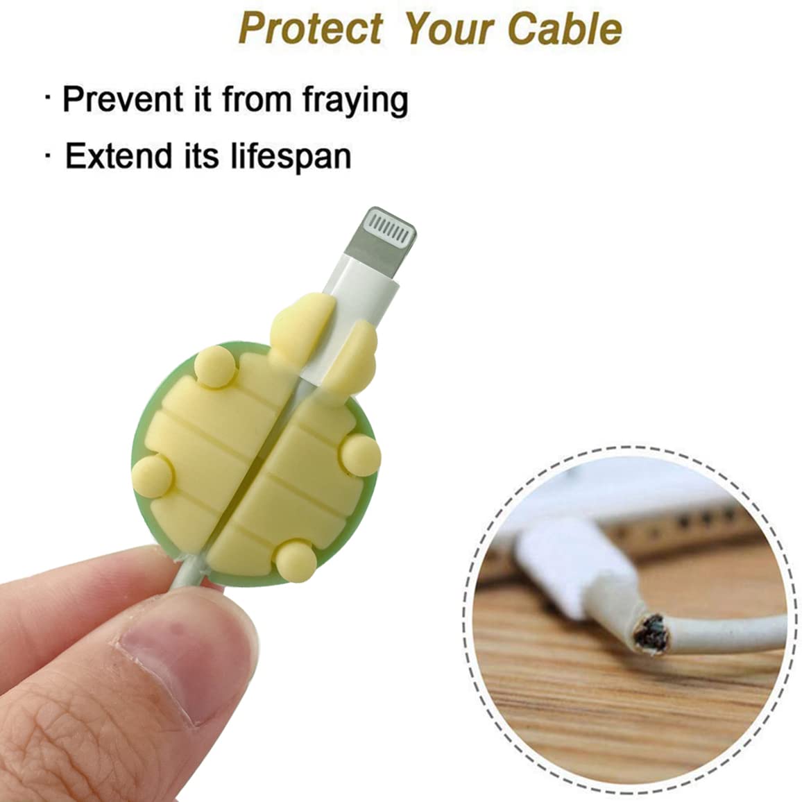 Confezione da 12 protezioni per cavi a forma di frutta, per chomper, masticatori, amici, accessori per cellulare, cavo di ricarica USB