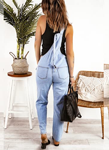 luvamia Women's Casual Stretch Adjustable Denim Bib Overalls Jeans Pants Jumpsuits 6