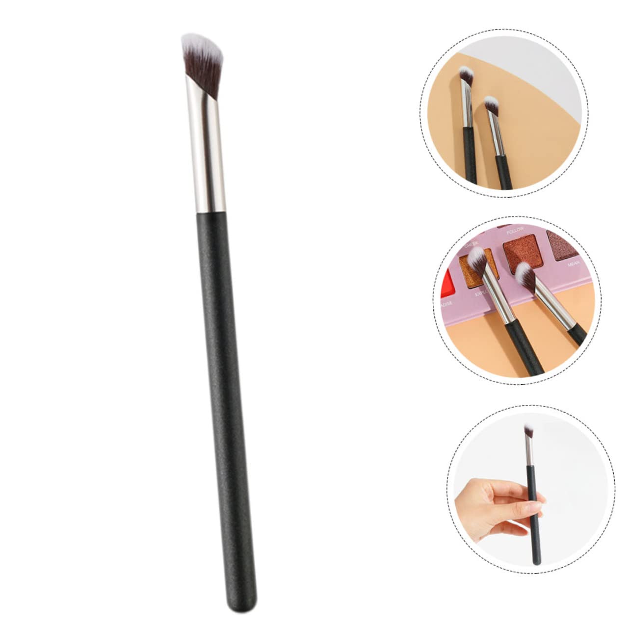 5pcs Angled Concealer Brush for under Eye and Face Makeup for Liquid Application Compact Design for for Professional and Home Use