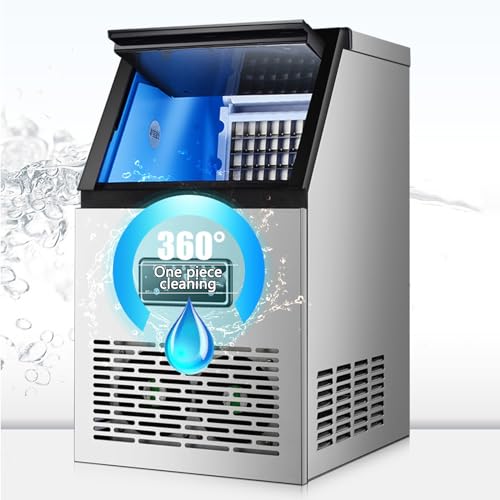 Máquina comercial de hielo, capacidad 80kg/24H acero inoxidable miniatura 5