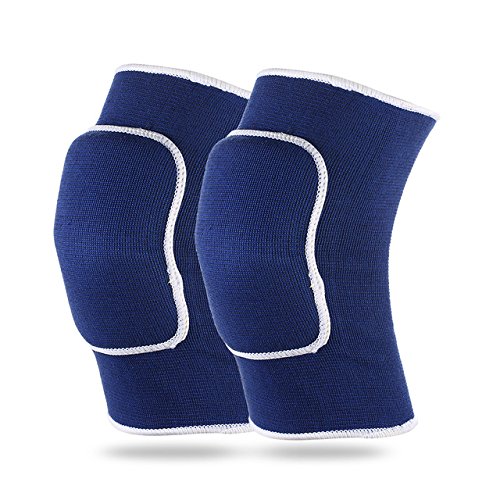 BuyWorld 2PCS Knee Brace Elastic Knee Sleeve Pad Volleyball Knee Pad Support Guard Protector Leg