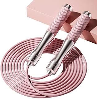 Speed Jump Rope for Fitness - Skipping Rope for Women Men Exercise with Adjustable Length Jumping Rope and Alloy & Silicone Handles Suitable for Workout Boxing Home Gym