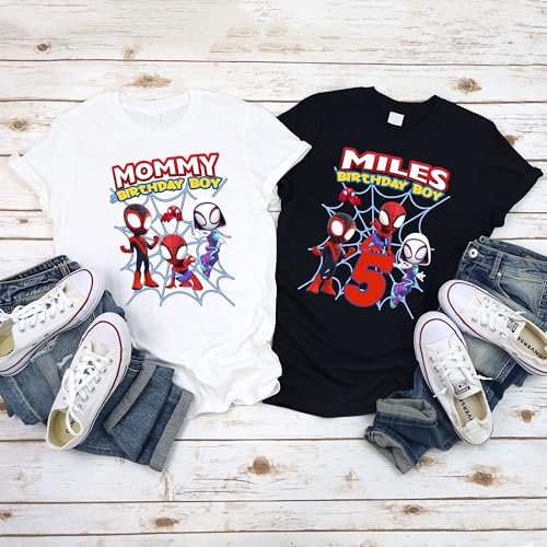 Spider Birthday Shirt, Personalized Spider Birthday Shirt, Customized Spider Shirt, Family matching shirts, Toddler birthday shirt, Family matching birthday shirt,2