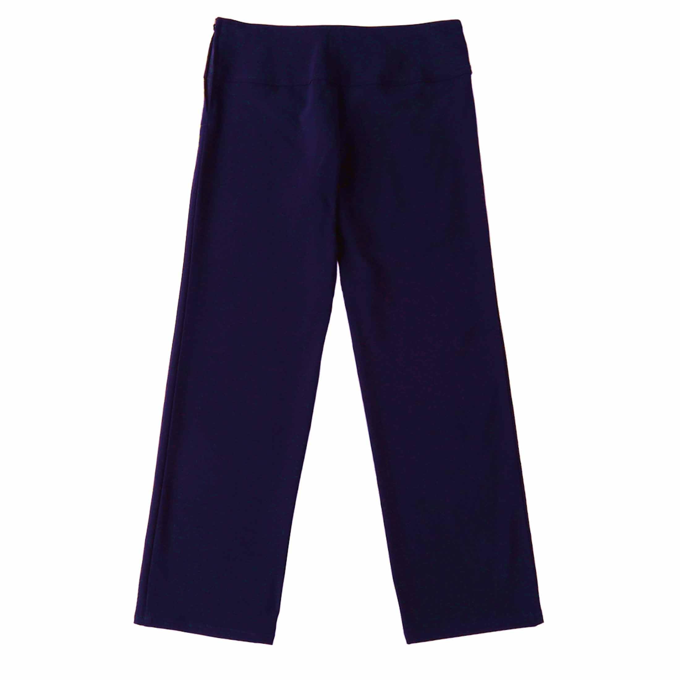 Bienzoe Chicas Escolar Uniforme Pantalones: Niñas Ajustable Cintura Duradero Pierna Recta Vestido Pantalones, Marina, 5