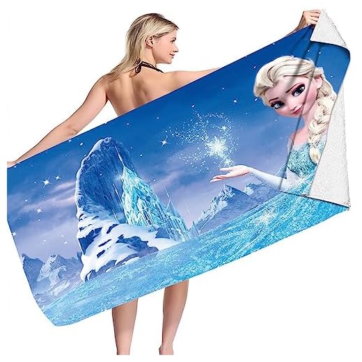 WIDEBG Toalla de Playa para Frozen Toalla Microfibra Toalla de Piscina Princesa Toallas de Microfibra Elsa Toallas de Playa Grande Toalla de Baño para Niños Adultos (70 x150cm)