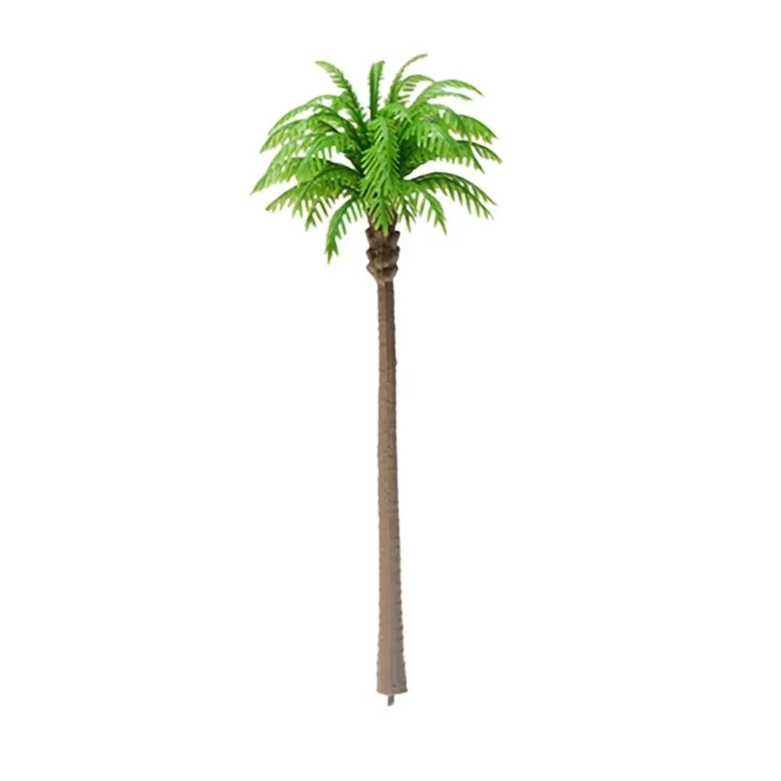 DUNSBY Model Trees 5Pcs Plastic Palm Tree Model Artificial Craft Coconut Landscape Stereoscopic Miniature Desktop Decoration(A-18cm-5Pcs)