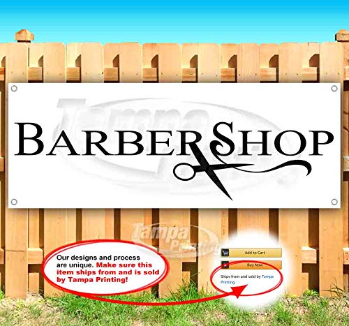 Barber Shop Banner 13 Oz | Non-Fabric | Heavy-Duty Vinyl Single-Sided With Metal Grommets #TOP22