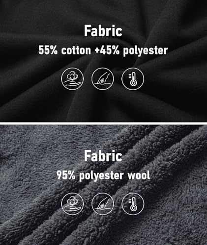 Image of SCODI Hoodies for Men Heavyweight Fleece Sweatshirt Zip Up Thick Jacket | Machine Wash, Soft, Warm, Winter, Outdoor Activities, Gym, Office, Casual, Daily Wear, Full Zipper Sherpa Lined Hooded Coat