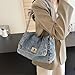 Denim Tote Bag for Women Jean Purses Adjustable Chain Shoulder Handbag Crossbody Bag Retro Zipper Trendy Hobo Purse light blue