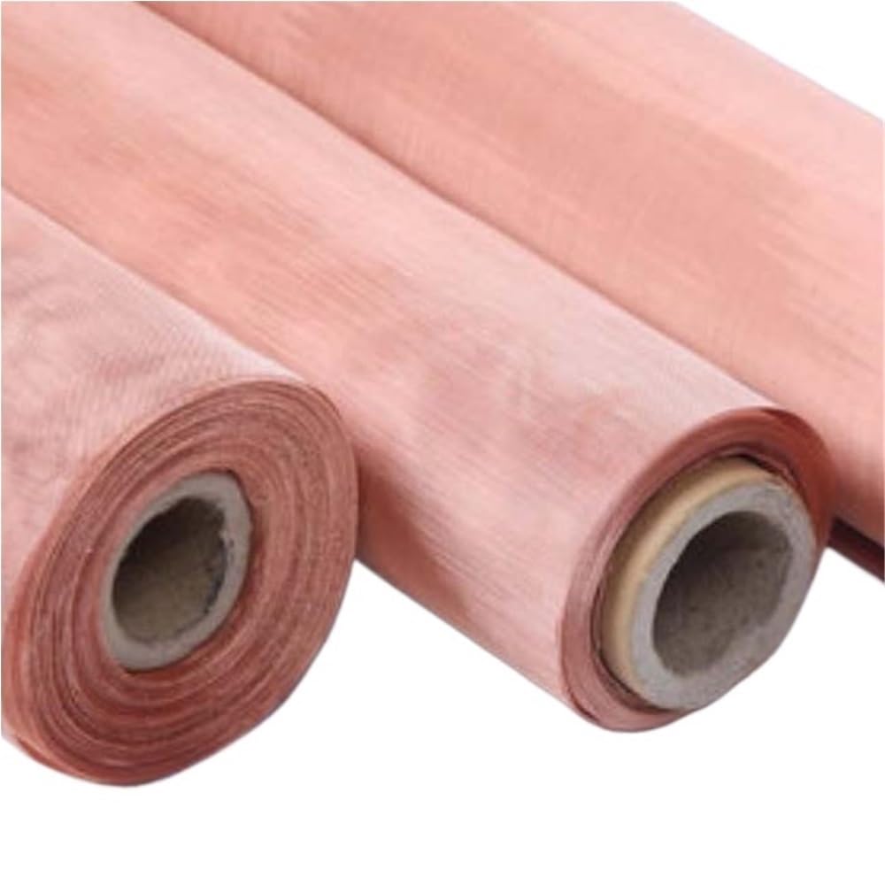 Hoja de detección de filtración Malla de cobre roja filtrante, rejilla metálica, alambre superficie lisa y uniforme for decoración edificios (1 unidad)