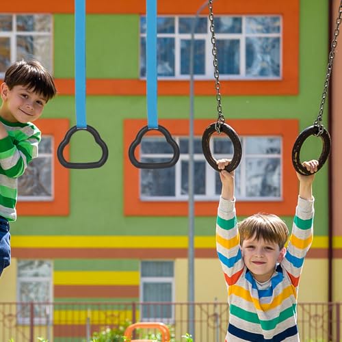 Anillas para gimnasia con correas antideslizantes azules miniatura 5
