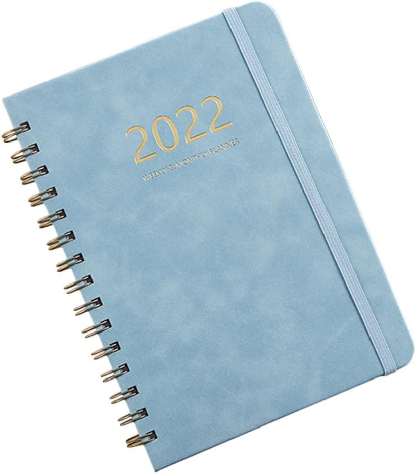 Ounona システム手帳 スケジュール帳 ノート ビジネスノート 厚手 メモ帳 毎日計画 時間管理 22年の計画 退職 就職 オフィス 会議用 A5