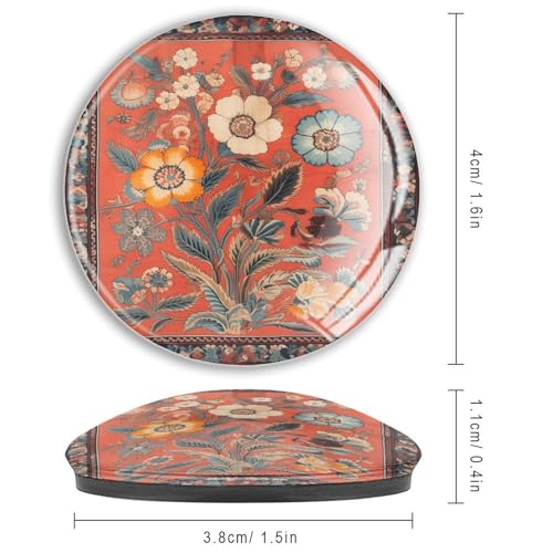 Aimants décoratifs fleur orientale style ethnique chic pour bureau - 4
