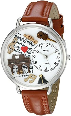 Whimsical Watches Unisex U0510007 Music Piano Tan Leather Watch