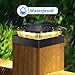 Peasur 4x4 Solar Post Cap Lights Outdoor with 3 Lighting Modes, 2 Packs LED Post Light Solar Powered Waterproof, Fence Deck Lights for 4×4/3.5×3.5 Wood/Vinyl Posts