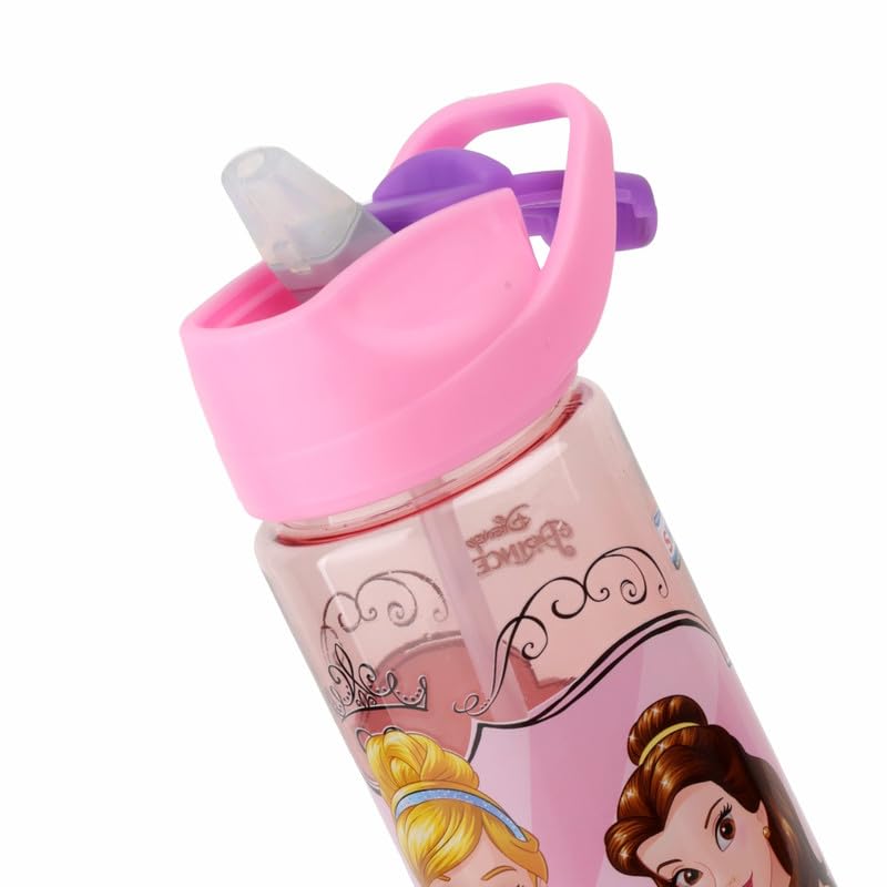 Image of SKI GLIDE Sipper Water Bottle 800 ML, for School, Sports, Trek, Travel | Teens and Kids of all age groups | 800 ML, Leakproof, Light Weight, Pop-up Sipper with Handle| Character Merchandise | Princess