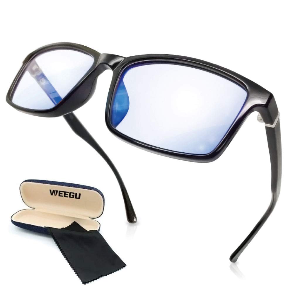 Amazon.co.jp: WEEGU ブルーライトカット メガネ pc メガネ ブルー 