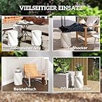 Outsunny Keramik Sitzhocker Spiralform Weiß