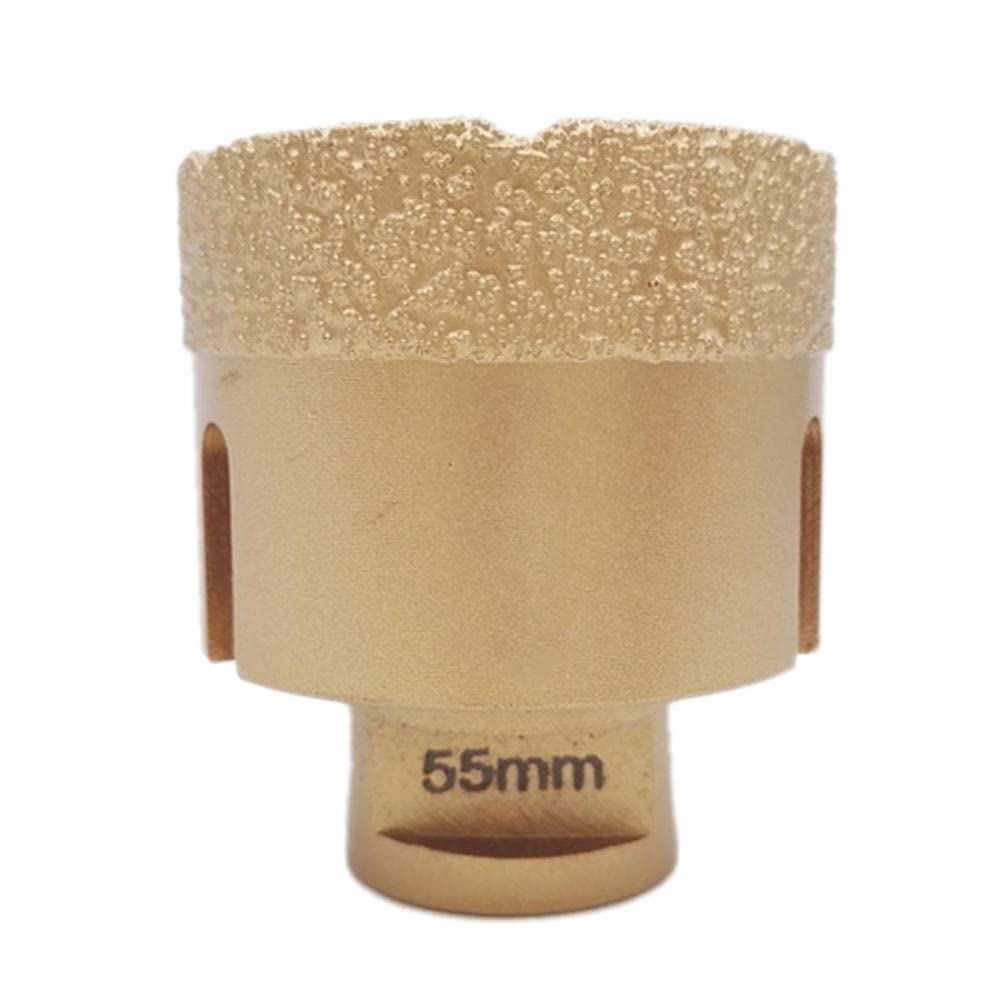 M14 Broca de perforación de diamante soldada al vacío Broca de diamante en seco 20 mm-60 mm para taladro de baldosas Sierra Broca de piedra Broca de corona, 50 mm