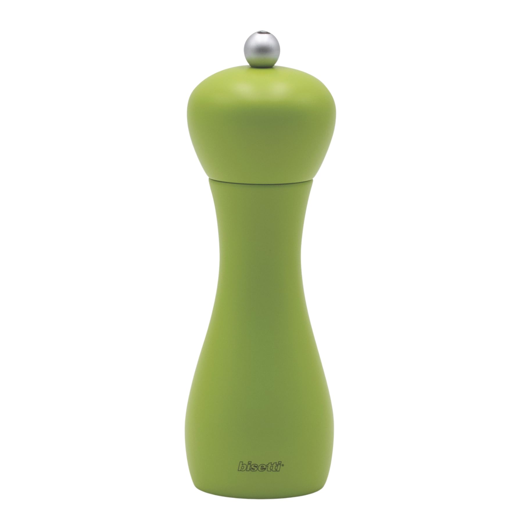 Macina Sale Manuale Rimini in Legno di Faggio Laccato 18 cm, Macinino Manuale per Sale con Macina in Ceramica ad Alta Resistenza, Elegante e Made in Italy - BISETTI (Verde Chiaro Opaco)