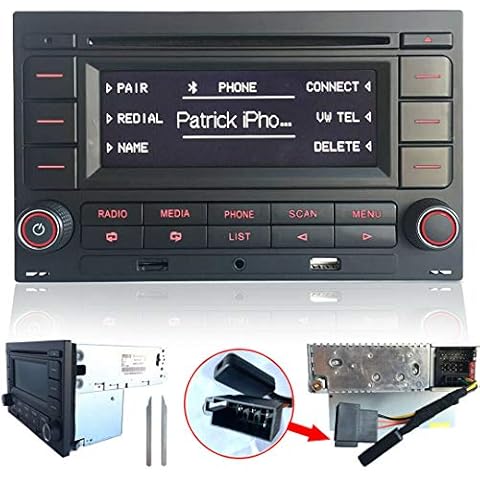 Car Radio Audio Stereo RCN210 For VW Golf MK4 POLO Passat B5 USB MP3 AUX SD Build-in Bluetooth with CD Player + Adapter With Canbus Simulator Cover