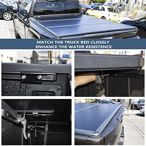 Calffree Hard Folding Truck Bed Tonneau Cover|Cfht-011|Fits 2009-2023 Dodge Ram 1500 5' 7" Bed Without Ram Box (67.4") #TOP5