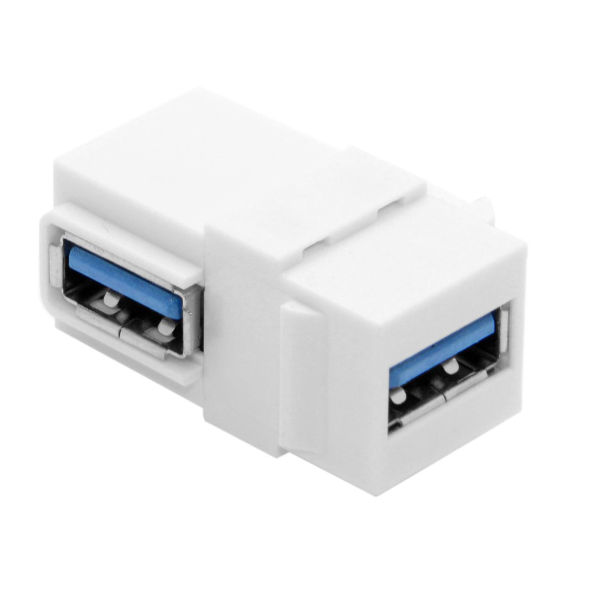 JSER90 Degree Right Angled USB 3.0 A Female to A Female Extension Keystone Jack Coupler Adapter