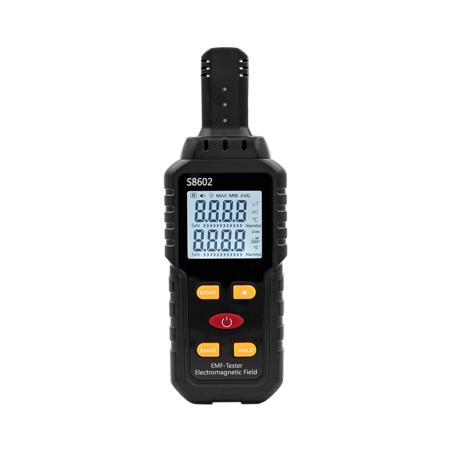 Mcbazel 3 en 1 Medidor Digital EMF, Probador de Radiación Electromagnética con Pantalla LCD retroiluminada, Dispositivo LCD portátil, Mini Detector EMF para uso en el Hogar, Oficina, Exteriores