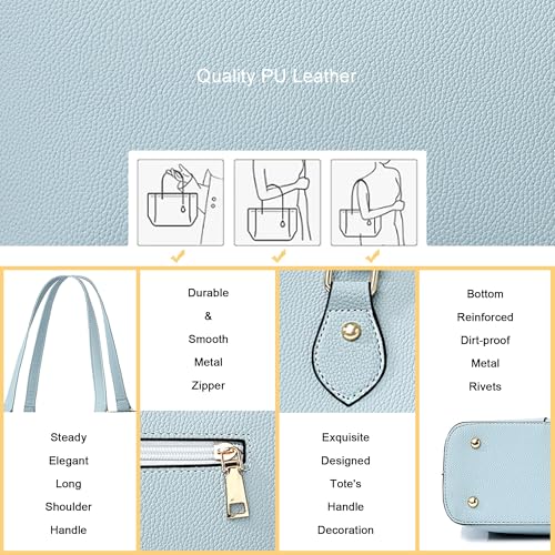 Image of CHICAROUSAL Tote Handbags Purses for Women PU Leather Womens Shoulder Bag | Large Tote Bag for Women, Shoulder Purse, Vegan Leather Purses for Women, Women's Handbags