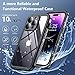 SPIDERCASE Only Designed for iPhone 14 Pro Case Waterproof,Built-in Lens & Screen Protector, Full Heavy Duty Protection,12FT Military Shockproof, Dustproof, Anti-Scratched Phone Case,Black/Clear