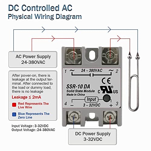 Relais semi-conducteurs SSR 40A module statique DC-AC pour contrôle PID de température - 4