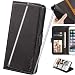 Produktbild HYMY PU Leder für CUBOT Note 20 Pro Hülle + Schutzfolie Panzerglas Folie - Lederhülle Flip Schutzhülle - zartes Kalbsleder Card Slot mit Brieftasche Handyhülle Bookstyle Flip Cover Case -Black
