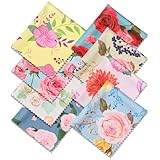 8 Pack Microfiber Cleaning Cloths (7" x 6") Multicolor Flower Glasses Cleaning Cloth for Eyeglasses, Camera Lens, Cell Phones, Laptops, LCD TV Screens and More