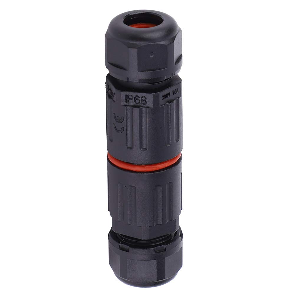 Connettori per Cavi Impermeabili, 10 Pezzi IP68 Connettore per Cavo Elettrico Impermeabile a 3 Pin per Presa Esterna