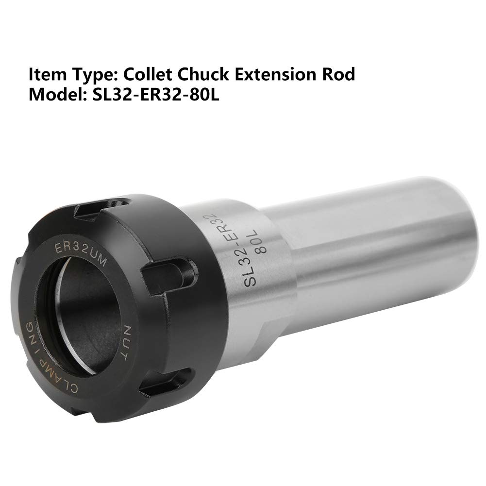 KANASI Portabrocas ER, vástago recto de 80 mm de longitud, alta precisión para mecanizado de agujeros profundos en torno CNC