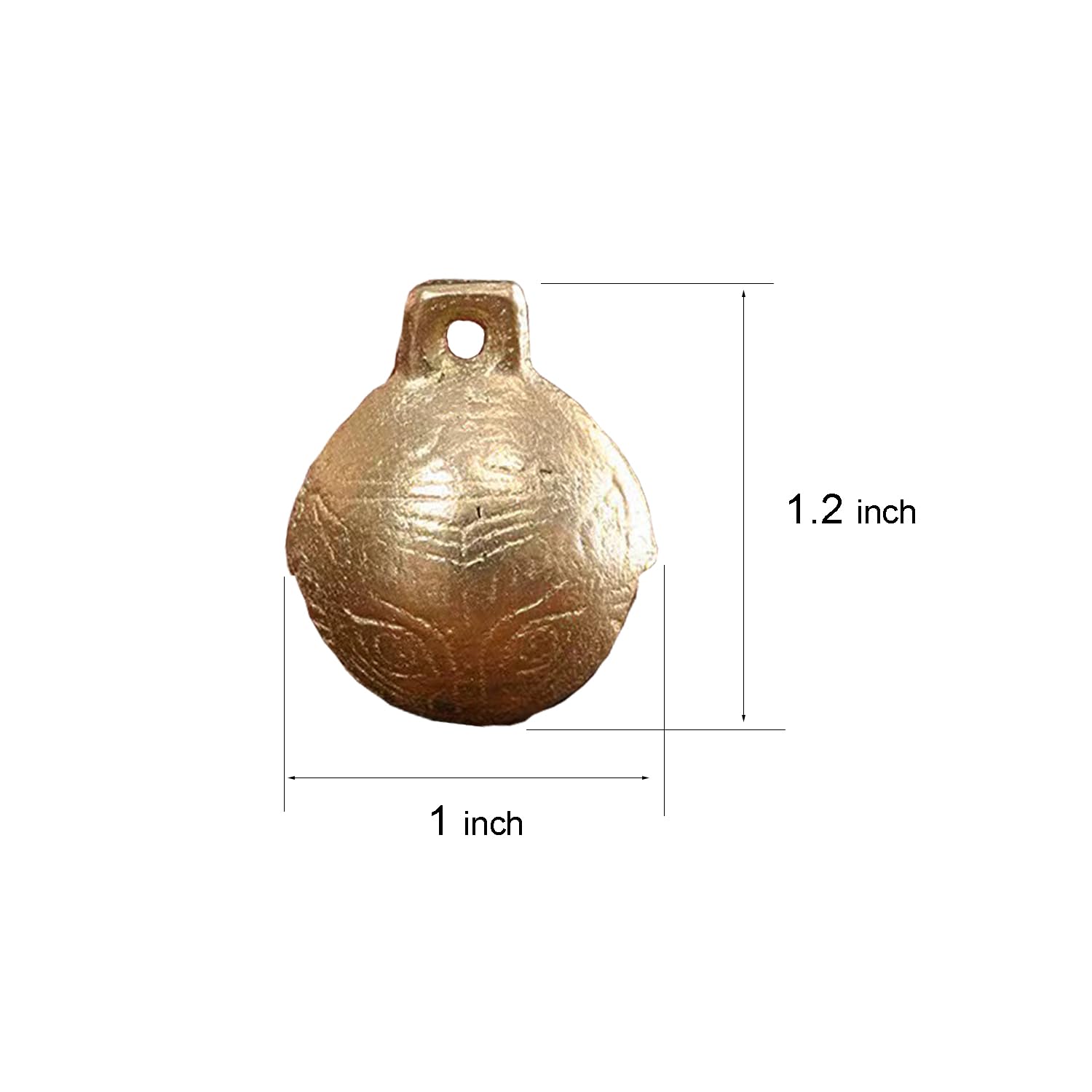 Lot De 5 Cloches En Cuivre Pour Animaux - Pendentif Collier Chat/chien, Décoration Festive, Son Doux - Idée Cadeau Noël, Mariage, Anniversaire, Bricolage