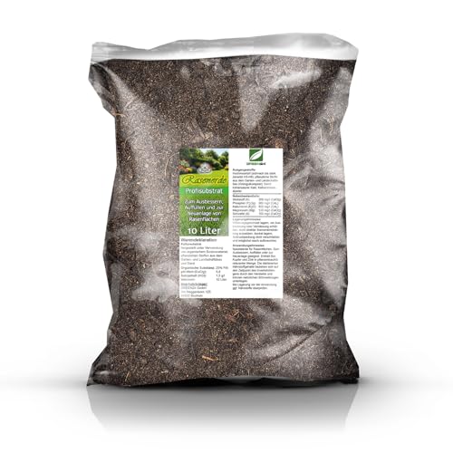 GREEN24 Rasenerde 10 Liter - Spezial-Erde für dichten, gesunden Rasen, ideal für Rasenreparatur und Nachsaat