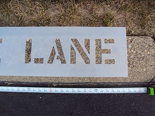 4 inch NO Parking FIRE Lane Stencil. (1) Piece. LDPE. 1/16" Thickness. (Can Be Cut) for Painting The Top of The Curb.
