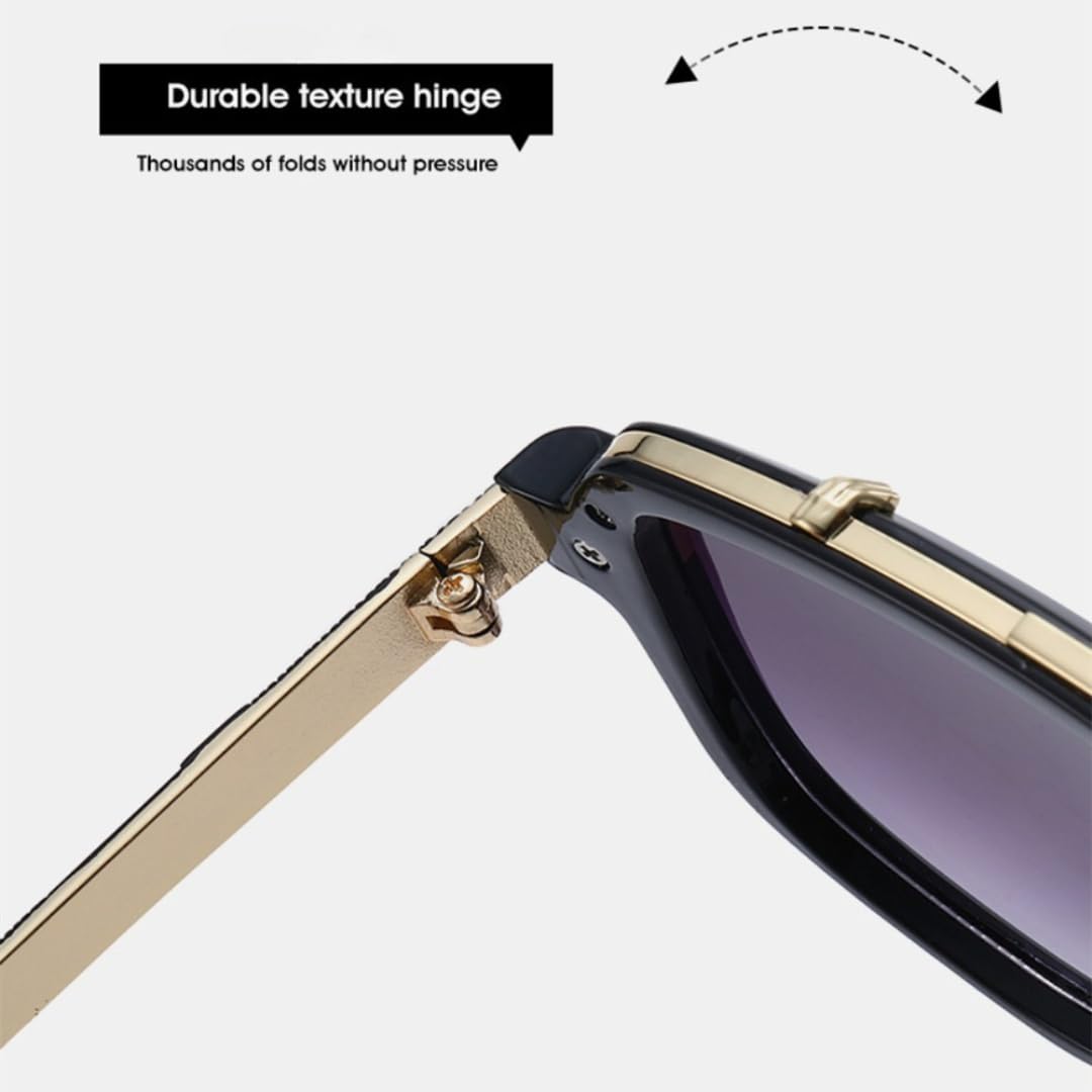 Occhiali da sole retrò alla moda con doppio ponte.