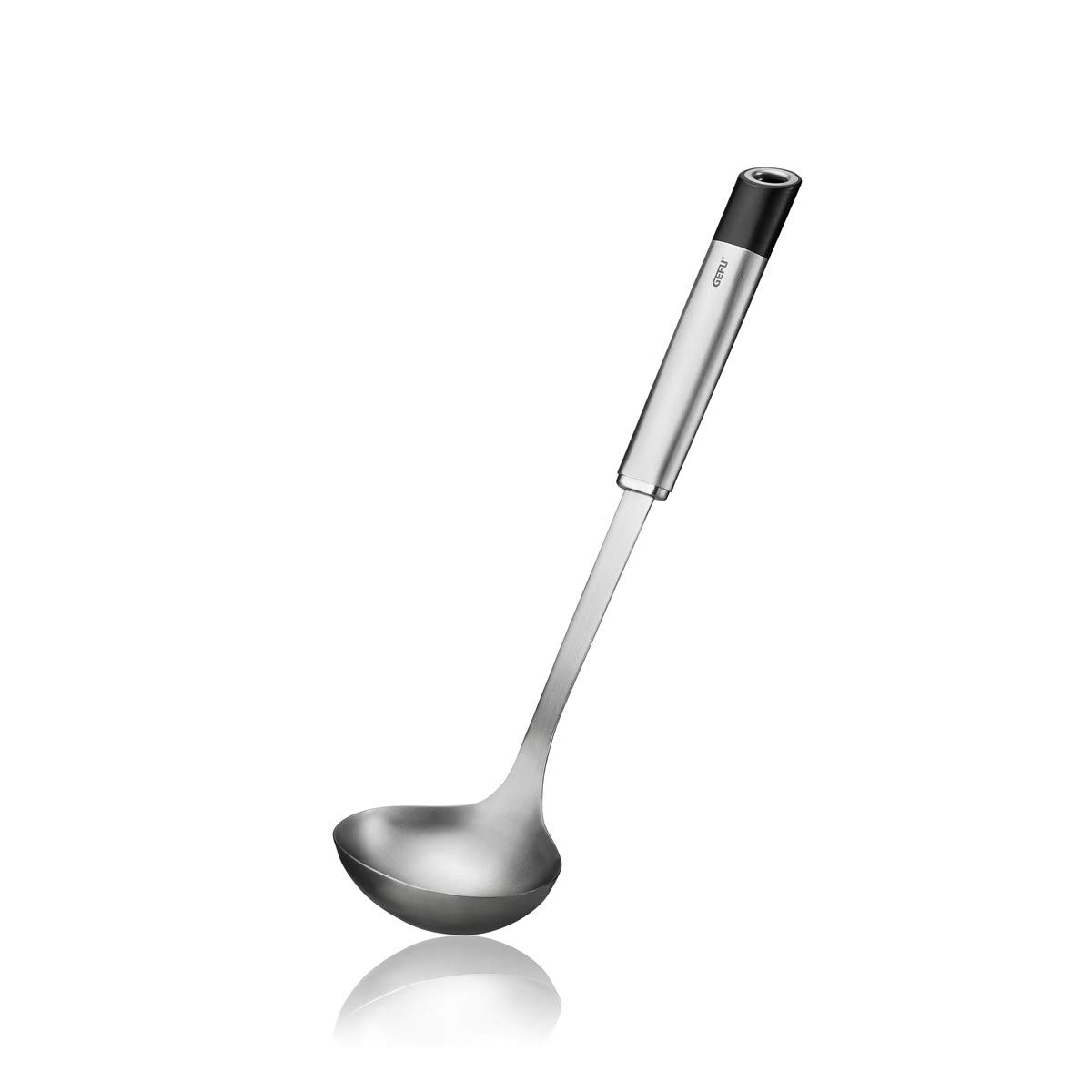 Gefu Ladle Primeline, L 33,5 cm, B 9 cm, Gümüş/Siyah