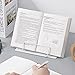 Dicunoy Set of 2 Metal Desk Book Stand, Adjustable Reading Rest Book Holder, Sturdy Bookstands for Recipes, Textbooks, Tablet, Music Books, Cookbook, Recipe, iPad, Magazine, Menu