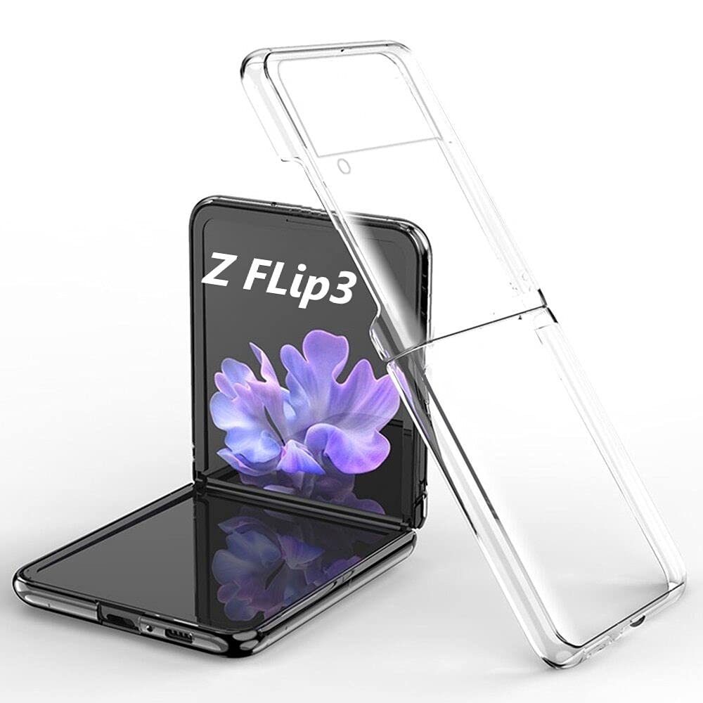 MuzzMuzz Galaxy Z Flip3 case, Case Designed for Galaxy Z Flip 3, Ultra-Thin Hard Transparent Premium PC Lightweight Protective Phone Cover for Samsung Galaxy Z Flip 3 5G