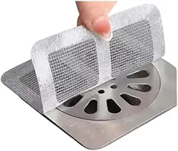 Kit 20 Tela Adesiva Protetora Para Ralo Telas Adesivos Descartáveis Anti Inseto Bloqueia Insetos Casa sempre limpa e segura 10cmX10cm Para Ralo Banheiro Cozinha Quintal Coletor De Cabelo Premium