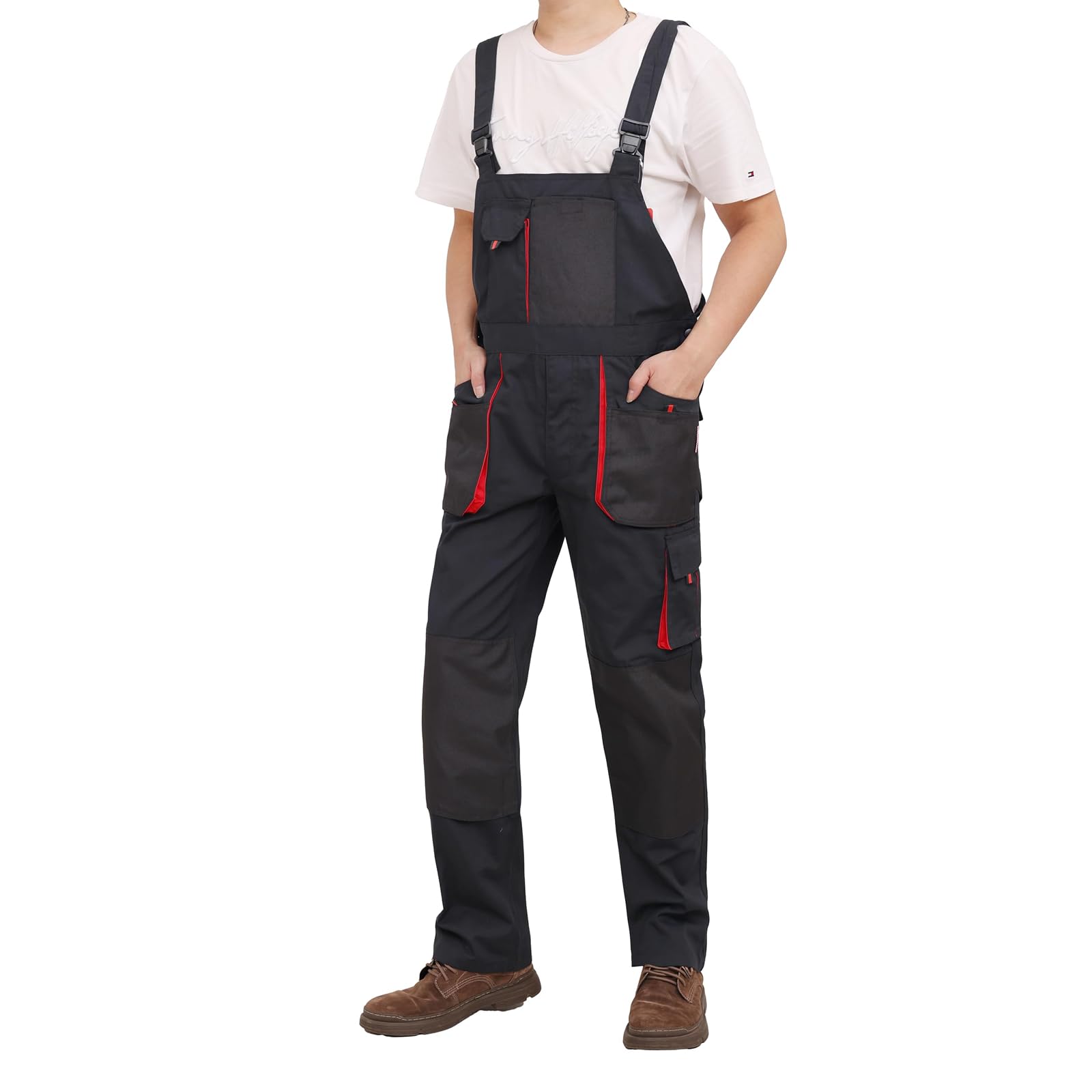 WORK IDEA Herren-Arbeitslatzhose mit Oxford-Knietaschen; strapazierfähige Leinwand