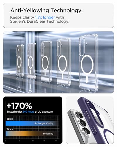 Image of Spigen for Galaxy S26 Plus Case, Ultra Hybrid MagFit [Anti-Yellowing] [Compatible with MagSafe] [Fast Wireless Charging] - Deep Purple